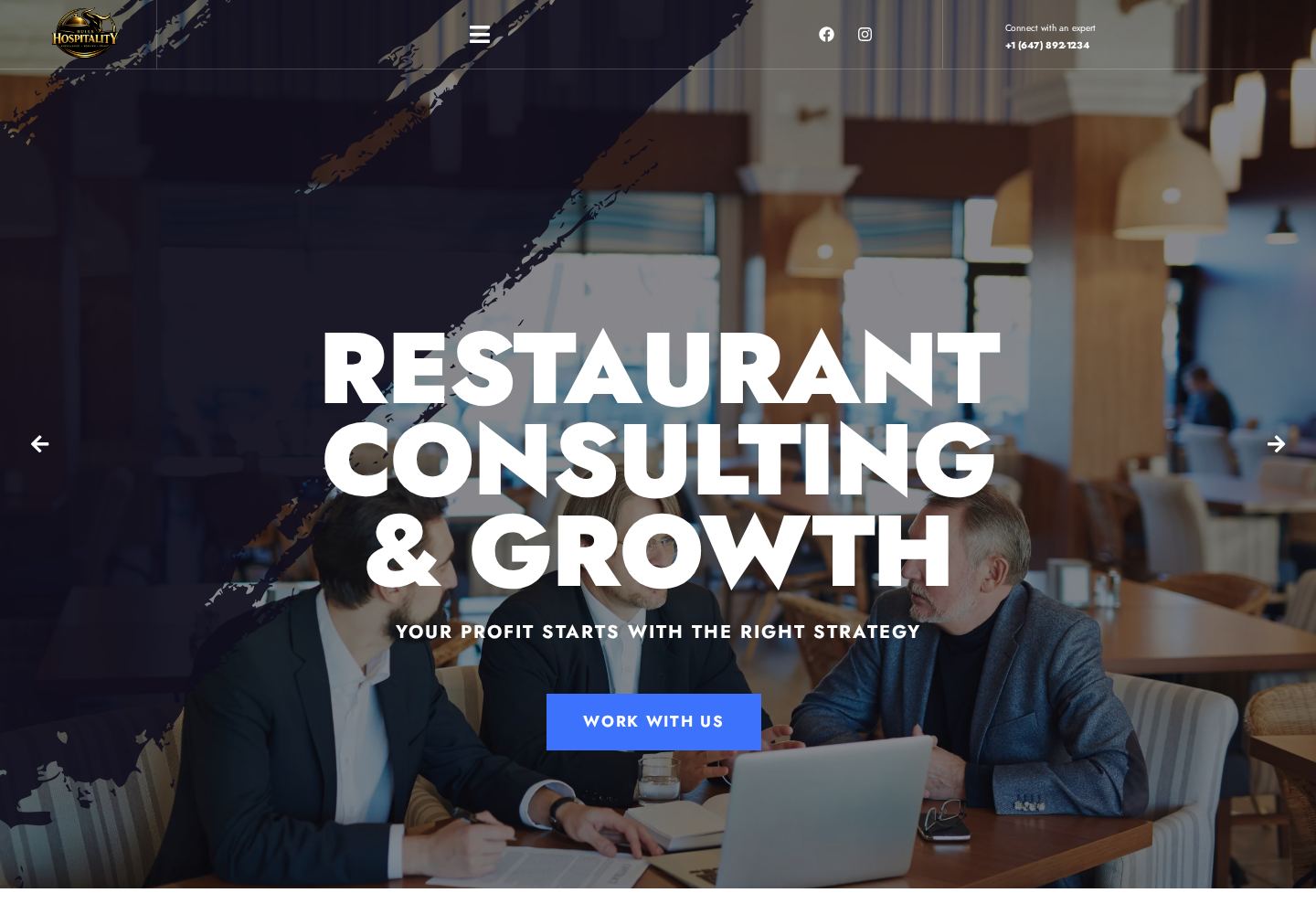 Bulls Hospitality website design and development project preview